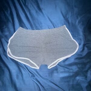 Ada Charcoal Lounge Shorts with Ivory Trim